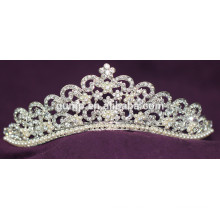 2015 Tiara nupcial cristalina de la boda del Rhinestone de la corona del nuevo diseño